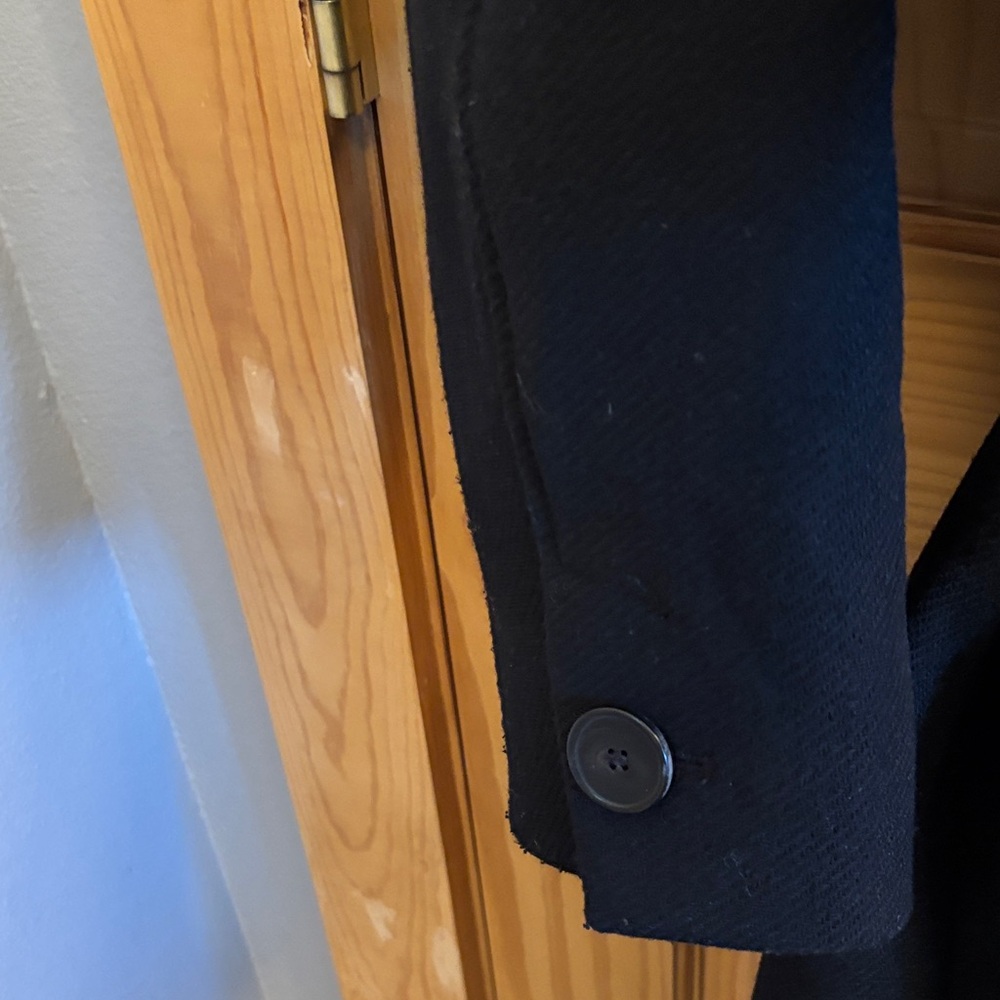 Zara Elegant Black Wrap Coat - Picture 5 of 12